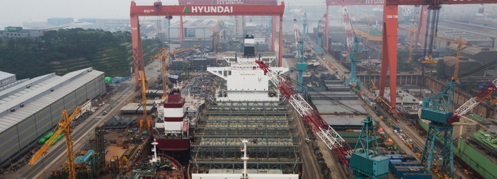 Hyundai Shipyard’s 1st Delivery to Iran in March