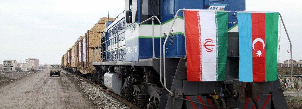 Freight Train Arrives at Astara From St. Petersburg