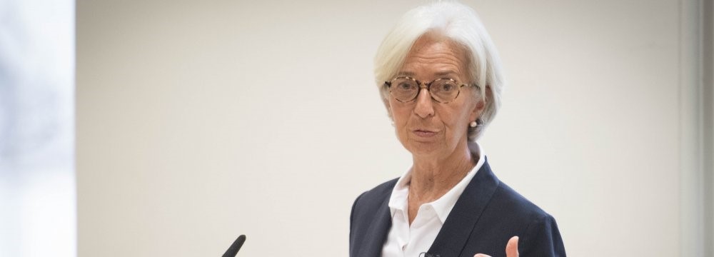 Lagarde Cautions Policymakers of Volatility in Financial Markets