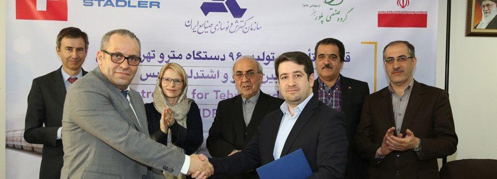 Iran, Swiss Group Sign €۱٫۱b Subway Car JV