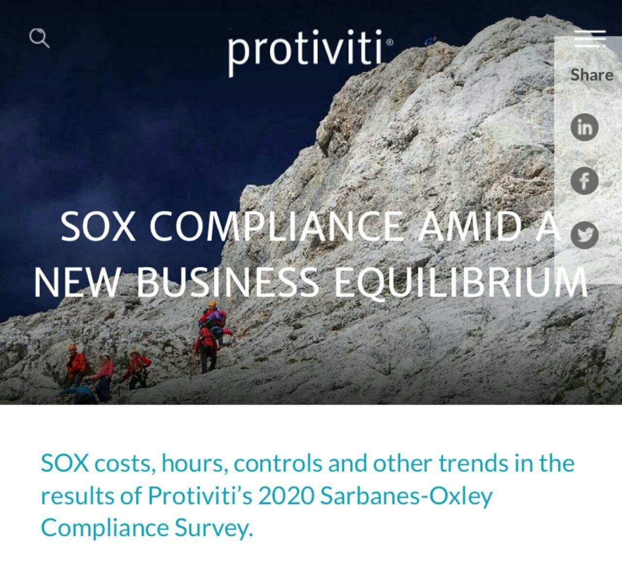 SOX Compliance Amid a New Business Equilibrium